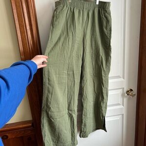 Old Navy Women's Olive Wide Leg Pants